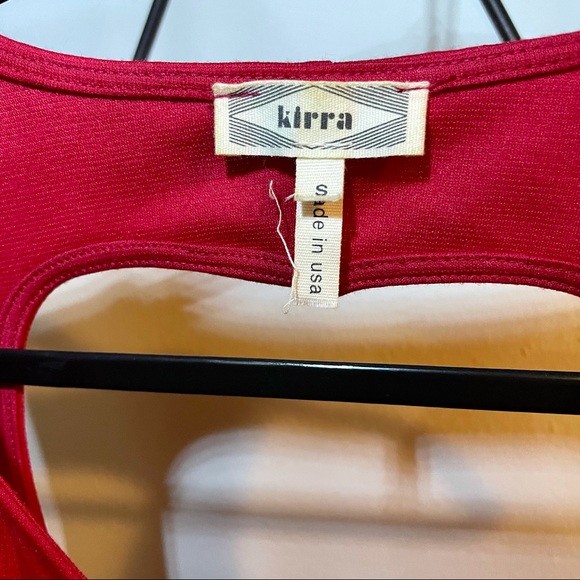 Red Kirra Peplum Dress - Picture 4 of 5